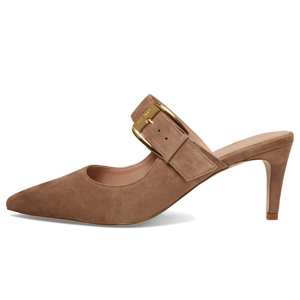 Cole Haan Vandam Buckle Mule 65 mm Light Whiskey Suede 9.5 M - Picture 2 of 5